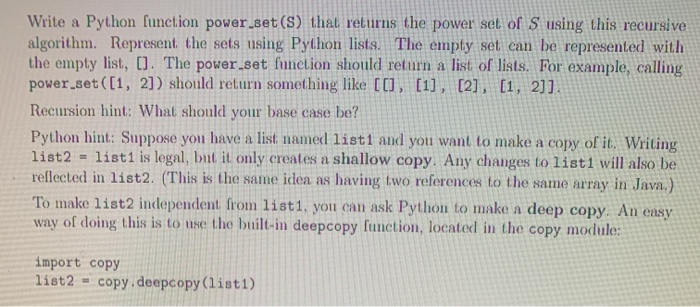 Solved python (recursively) , i want to do this using the | Chegg.com