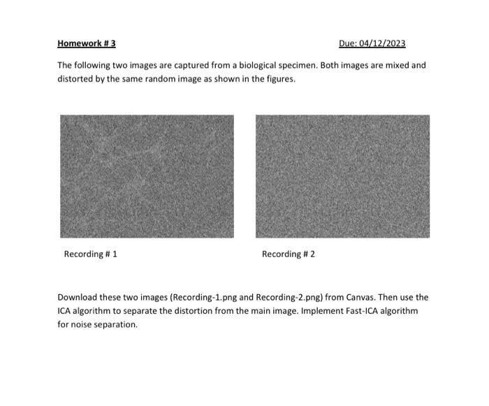 Homework \# 3 Due: 04/12/2023 The following two | Chegg.com