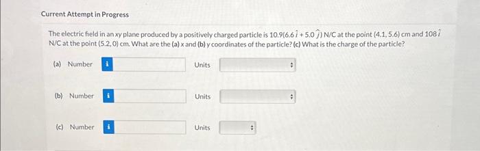 Solved The electric field in an xy plane produced by a | Chegg.com