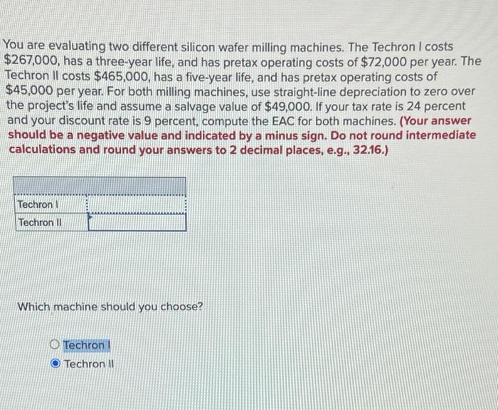 Solved You are evaluating two different silicon wafer