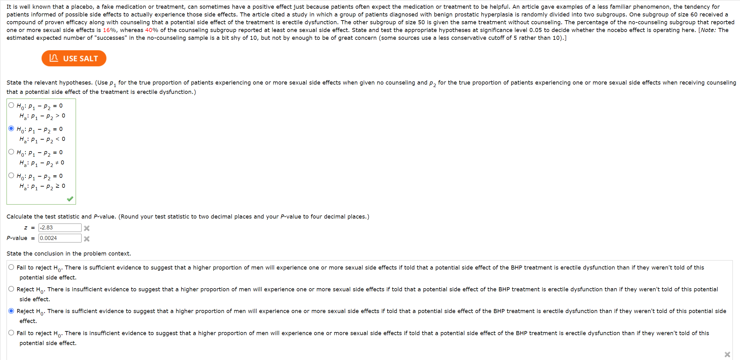 Solved estimated expected number of "successes" in the