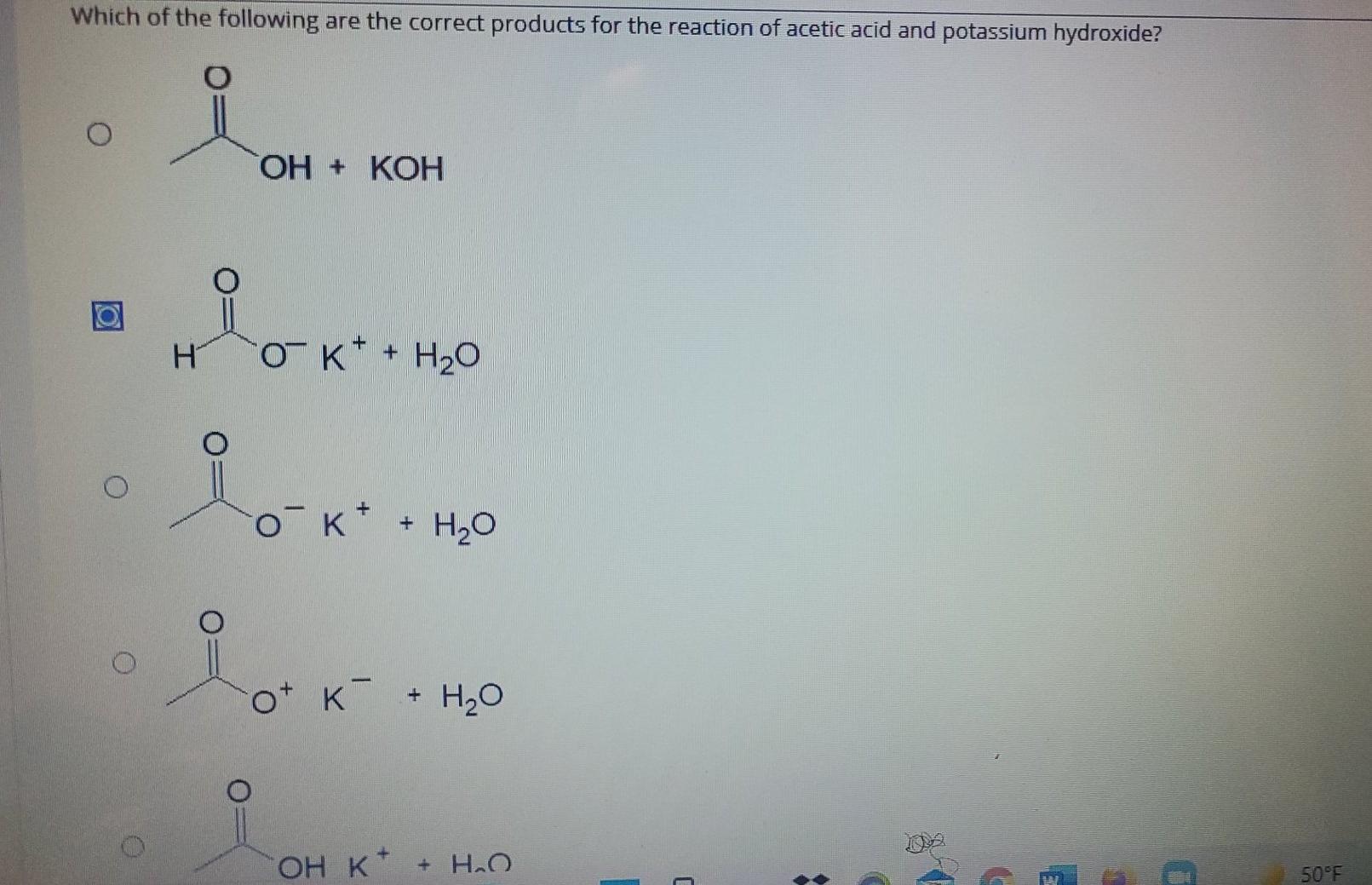 Solved Which of the following are the correct products for