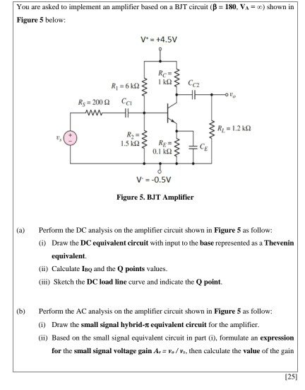 Solved You Are Asked To Implement An Amplifier Based On A | Chegg.com