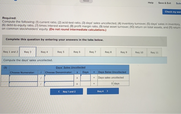 Solved mework Saved Help Save & Exit Sub Check my wo Problem | Chegg.com