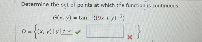 Solved Determine the set of points at which the function is | Chegg.com