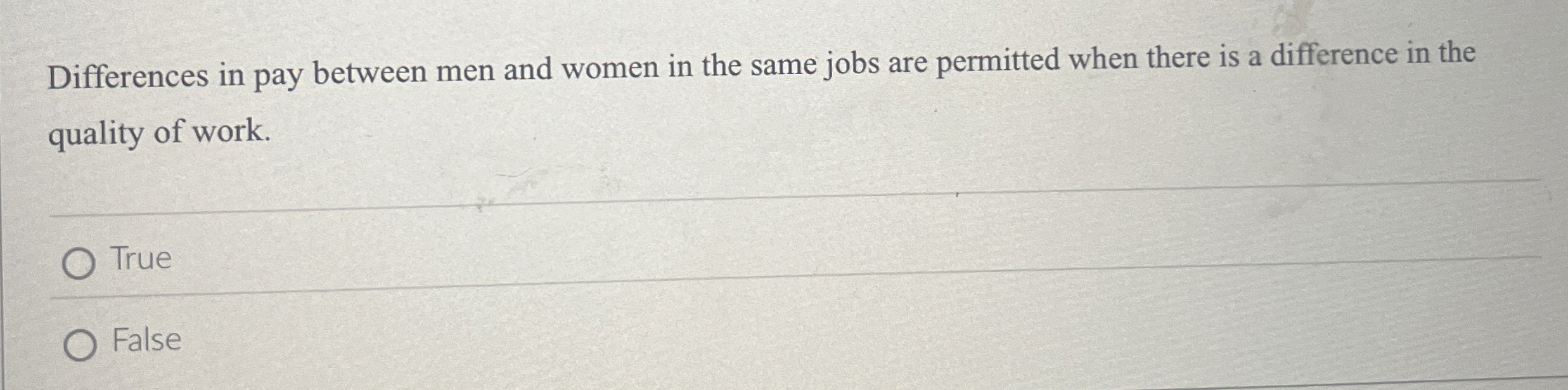 Solved Differences in pay between men and women in the same