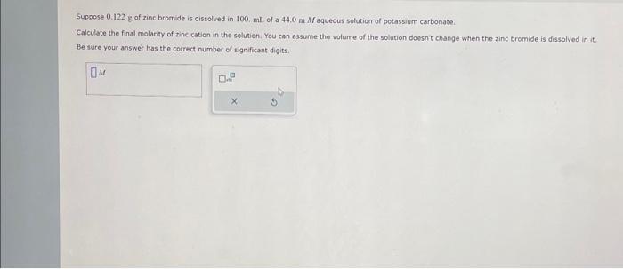 Solved Calculate The Volume In Liters Of A 0 0053mm