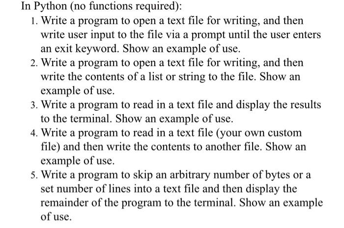 Solved In Python (no functions required): 1. Write a program | Chegg.com