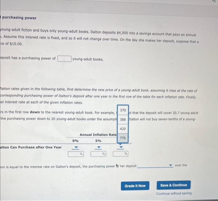 Solved 5. Interest, Inflation, And Purchasing Power Suppose | Chegg.com