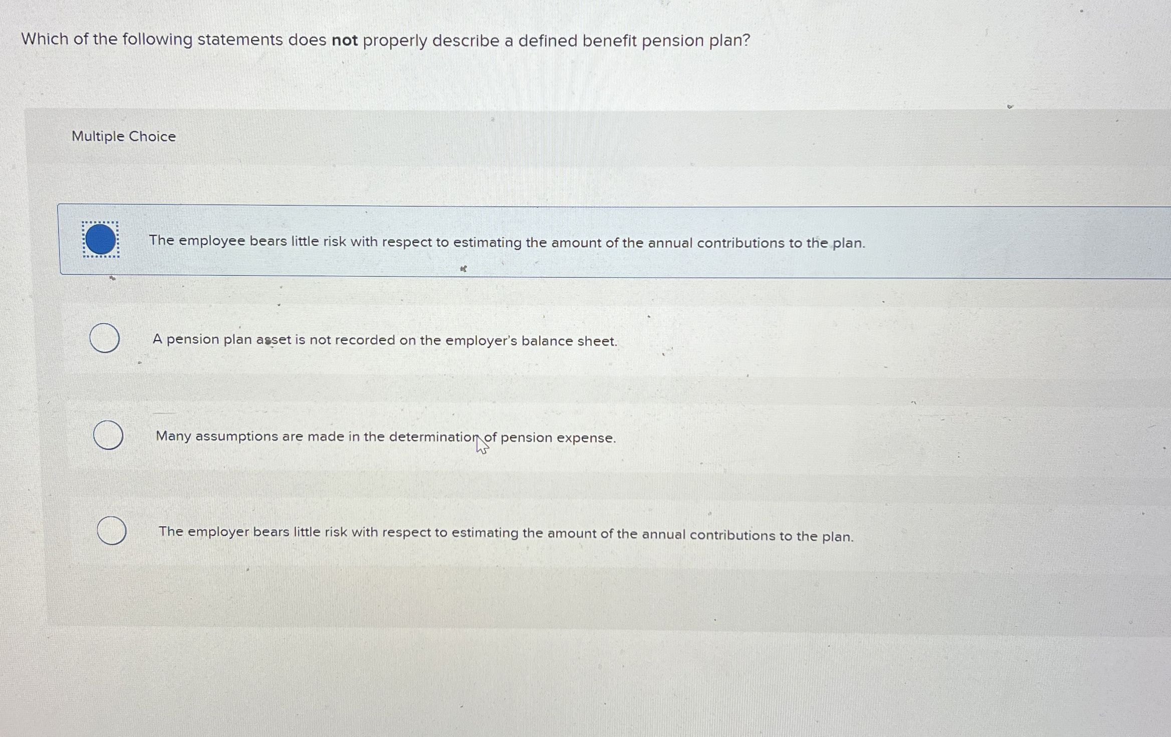 Solved Which of the following statements does not properly