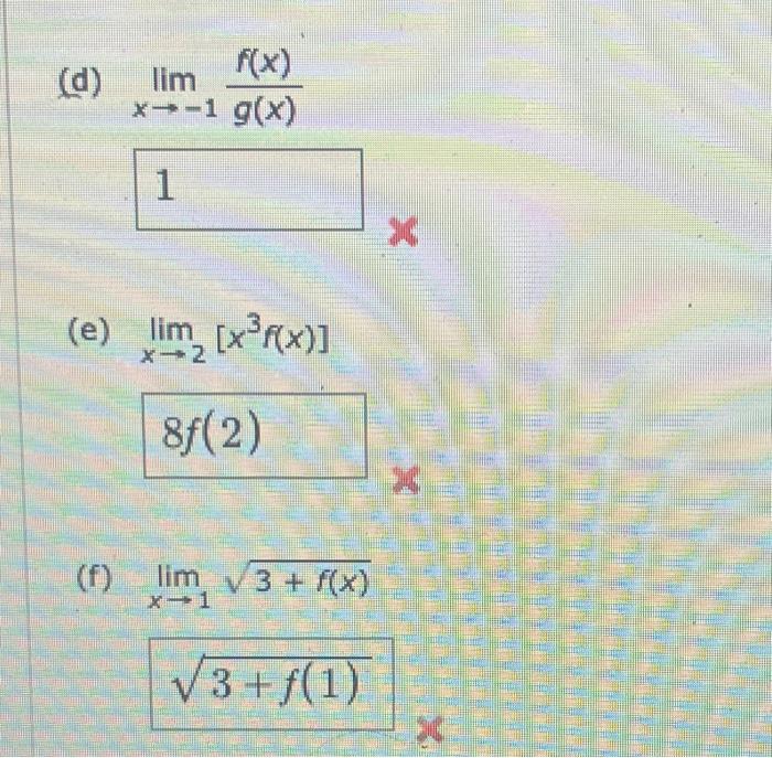 Solved The graphs off and g are given. Use them to evaluate | Chegg.com