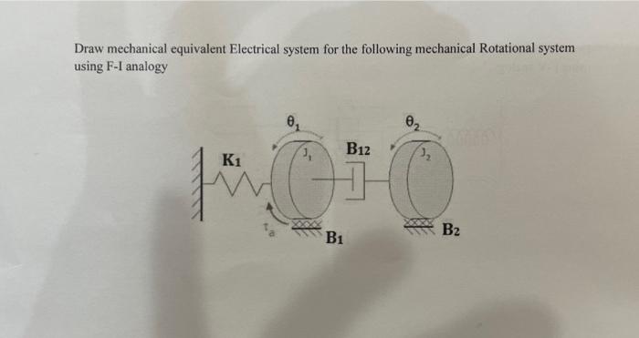 Solved Draw Mechanical Equivalent Electrical System For The | Chegg.com