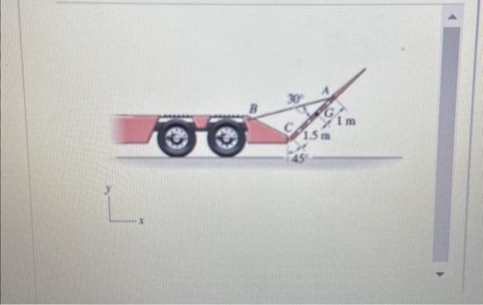 Solved The drop gate at the end of the trailer has a mass of | Chegg.com