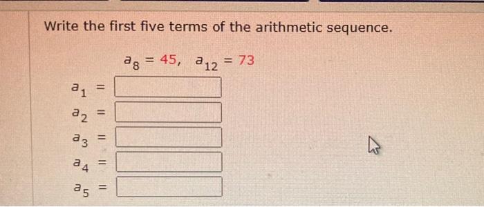 arithmetic sequence 3 7 11 15