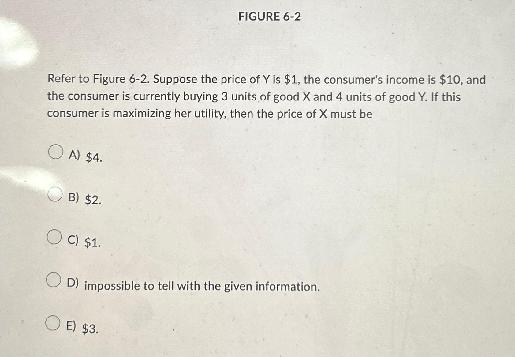 Solved FIGURE 6-2Refer to Figure 6-2. ﻿Suppose the price of | Chegg.com