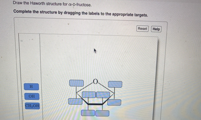 Solved Draw the Haworth structure for a-D-fructose. Complete | Chegg.com