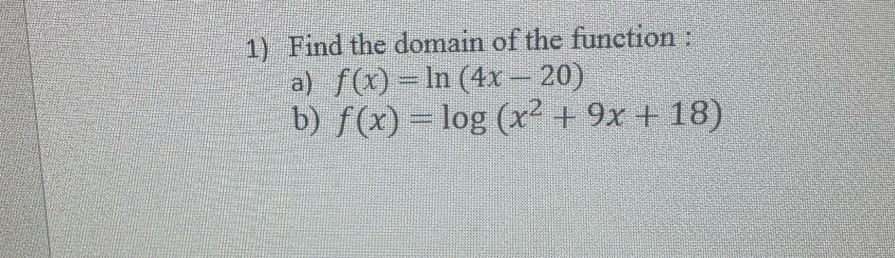 Solved Find the domain of the function | Chegg.com