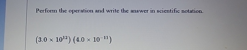 Solved Perform the operation and write the answer in | Chegg.com