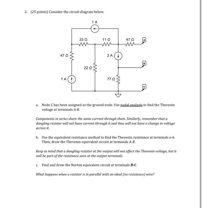 Solved 2 25 Points Consider The Circuit Diagram Below A 6150