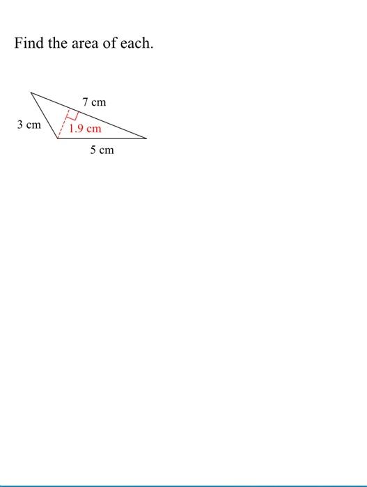 geometry assignment find the area of each