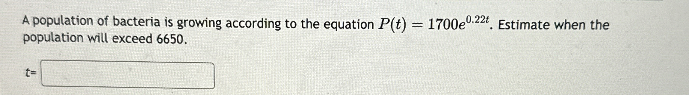 Solved A population of bacteria is growing according to the | Chegg.com