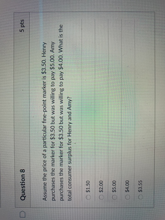 Solved Question 8 5 pts Assume the price of a particular | Chegg.com