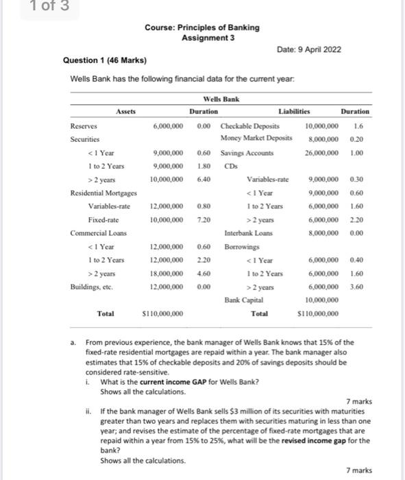 graded assignment assignment 3 banking