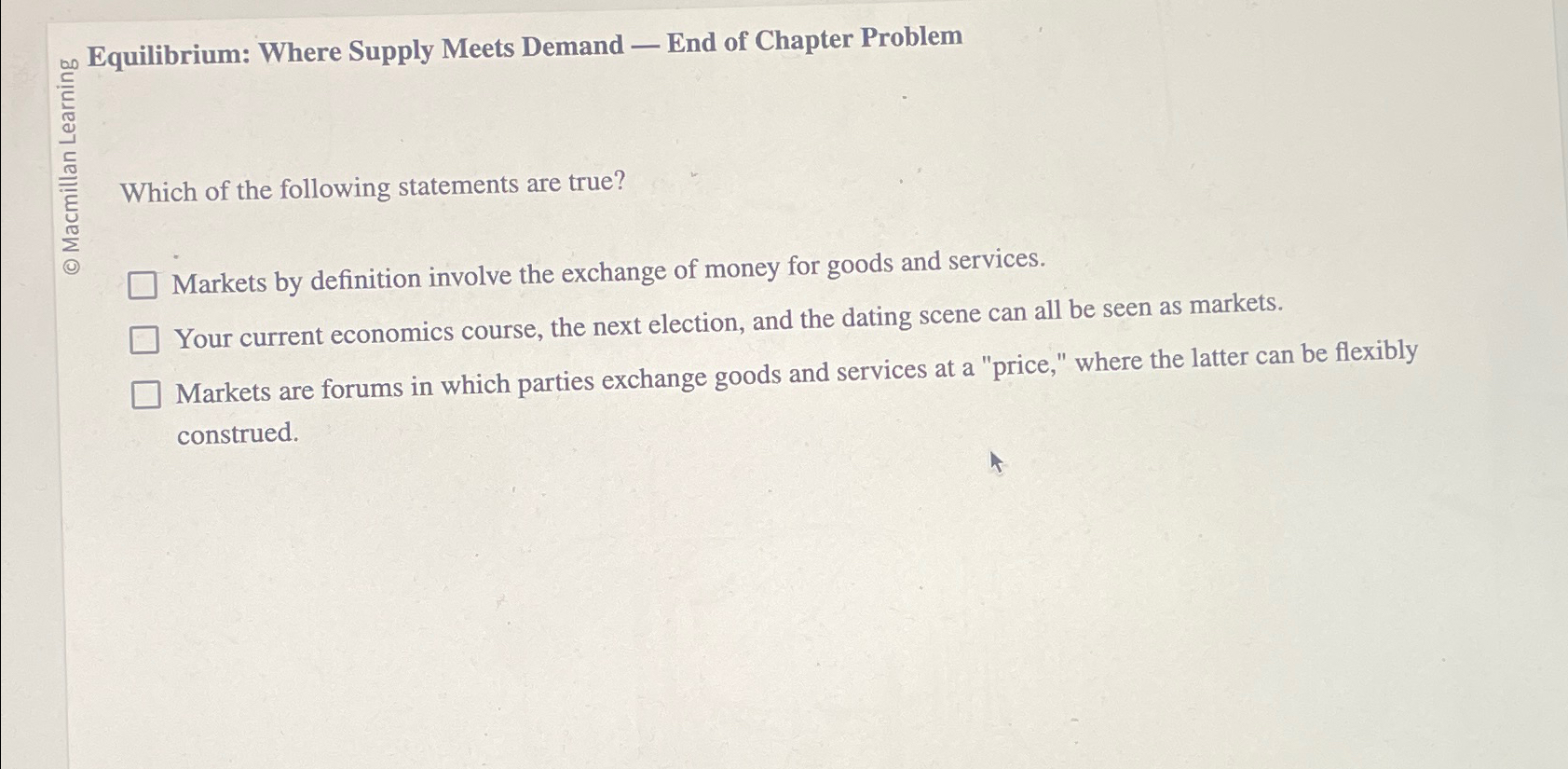 Solved Eq Equilibrium Where Supply Meets Demand ﻿End of