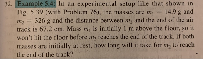 Solved 32. Example 5.4: In an experimental setup like that | Chegg.com