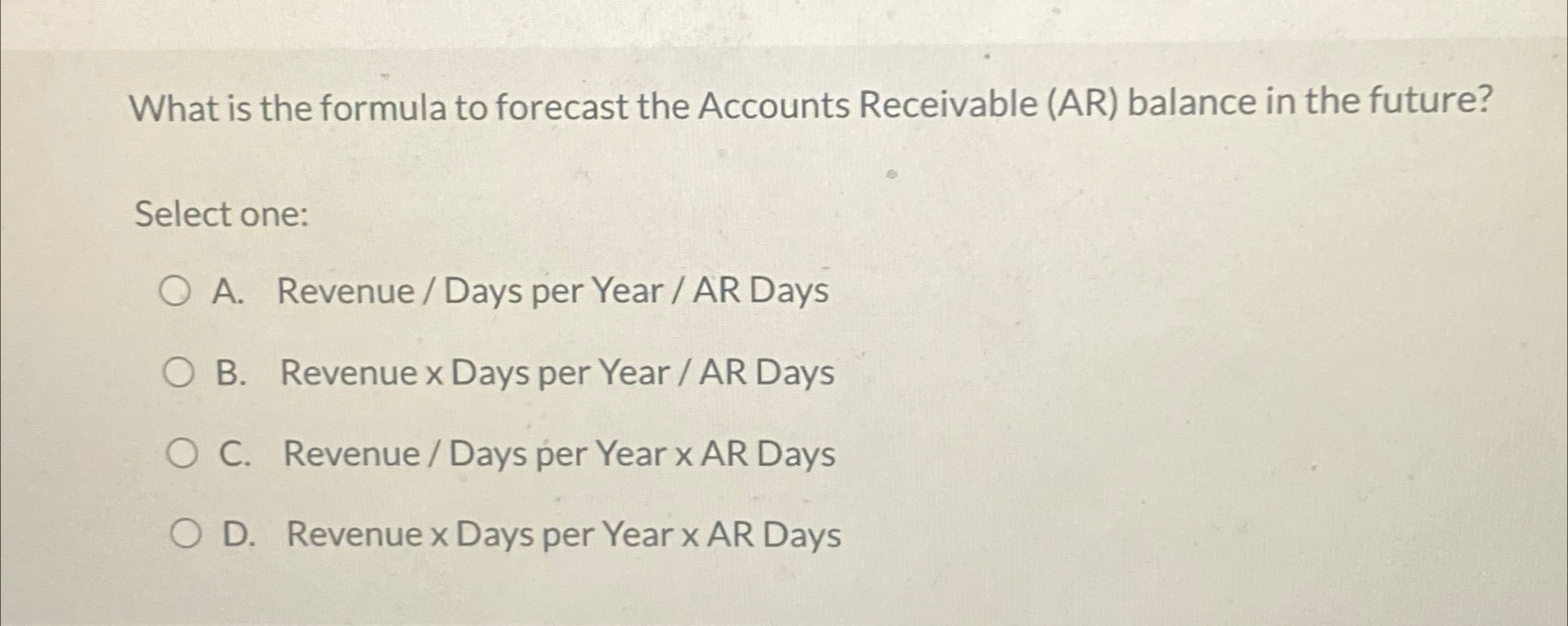 Solved What is the formula to forecast the Accounts | Chegg.com