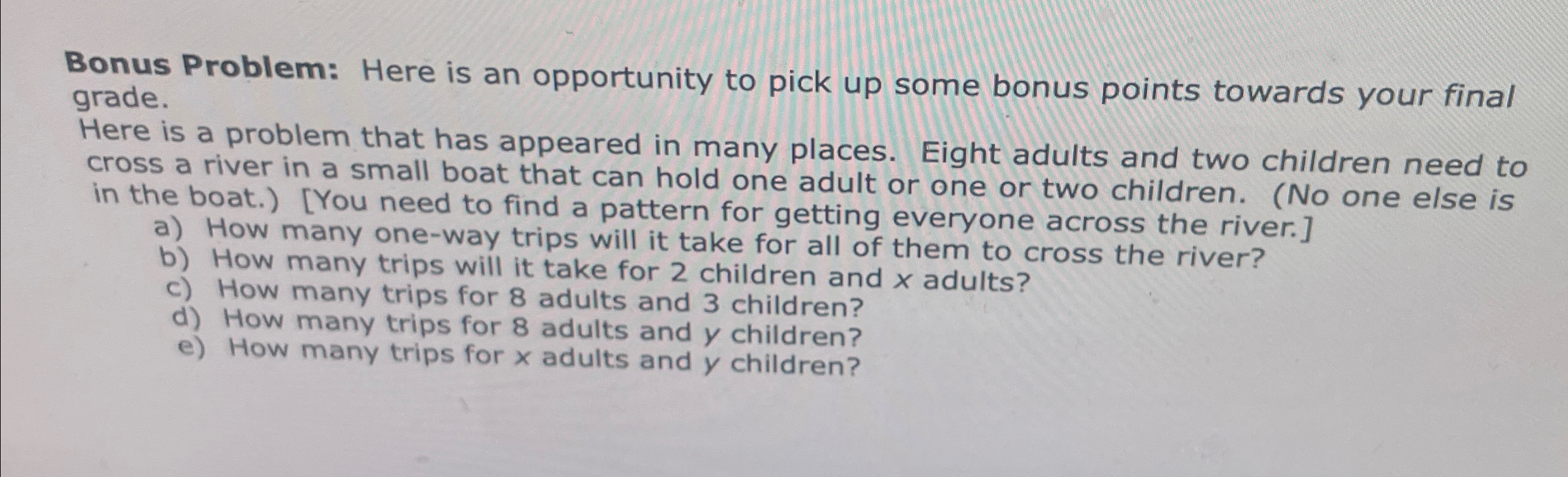 Solved Bonus Problem: Here is an opportunity to pick up some | Chegg.com
