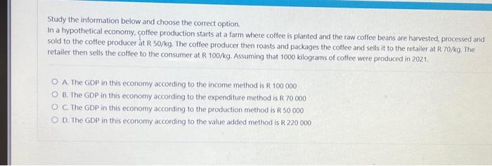 Solved Study the information below and choose the correct | Chegg.com