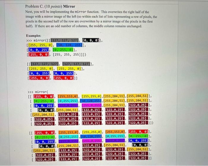 Solved Problem B. (7 Points) Sepia Filter Next, You Will | Chegg.com