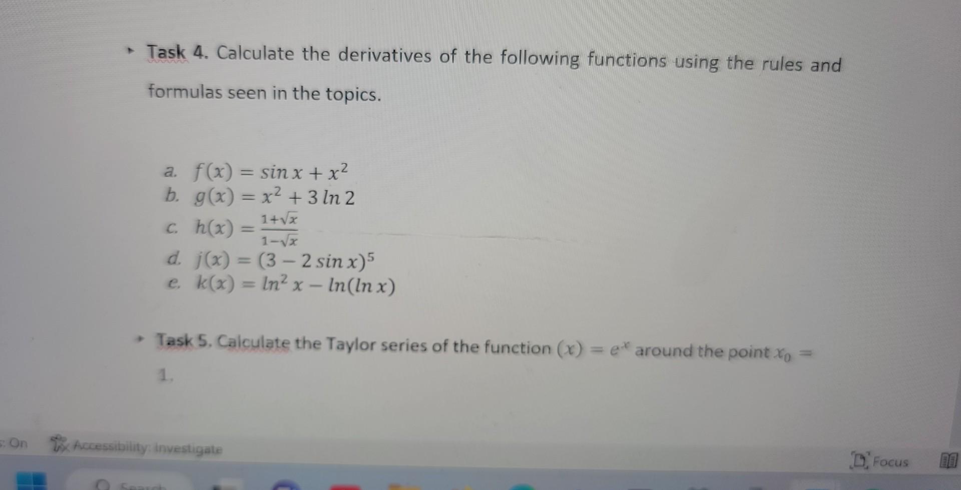 Solved The activity consists of solving five tasks with | Chegg.com