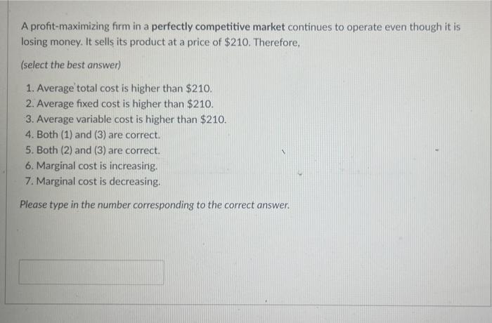 Solved A Profit-maximizing Firm In A Perfectly Competitive | Chegg.com