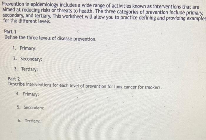 solved-prevention-in-epidemiology-includes-a-wide-range-of-chegg