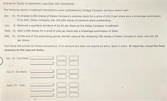 Investing in Equity, July 20