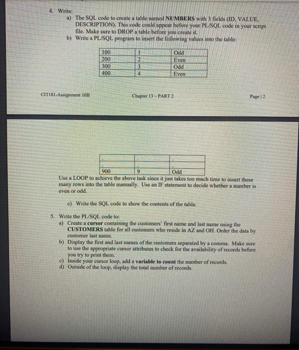 Solved Total Points 100 points This assignment is based on | Chegg.com