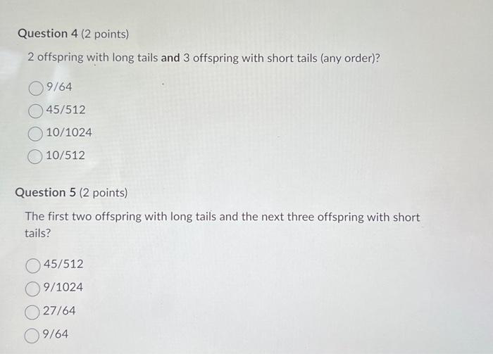 Solved In hamsters, long tails are dominant to short tails.