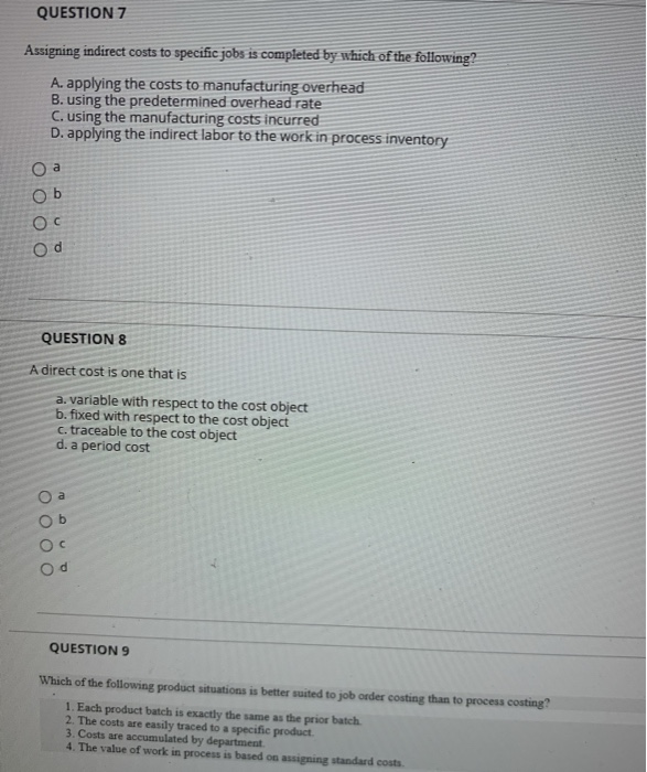 Solved QUESTION 1 Managerial accounting looks at three broad | Chegg.com