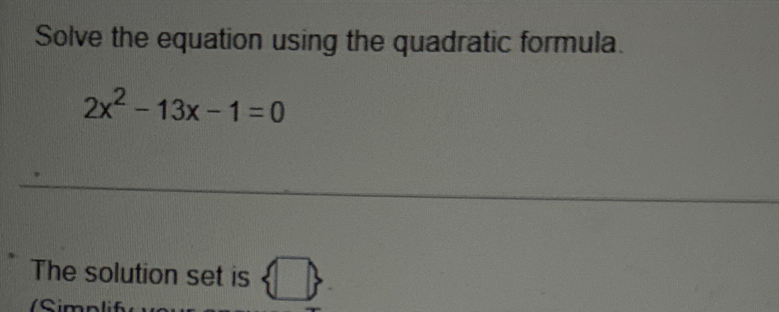 solve the quadratic equation 3x 2 9x 1 0