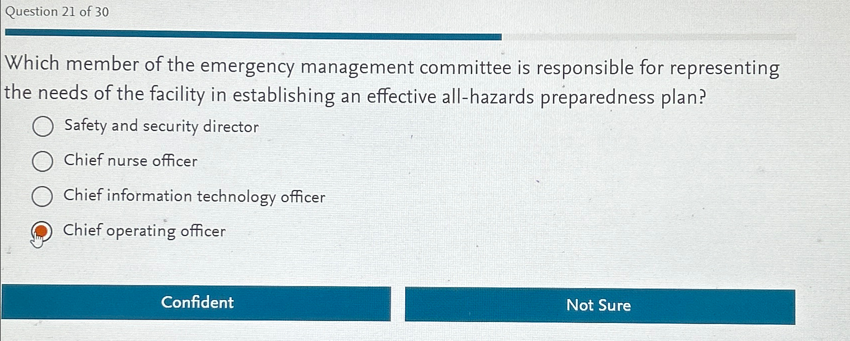 Solved Question 21 ﻿of 30Which member of the emergency | Chegg.com