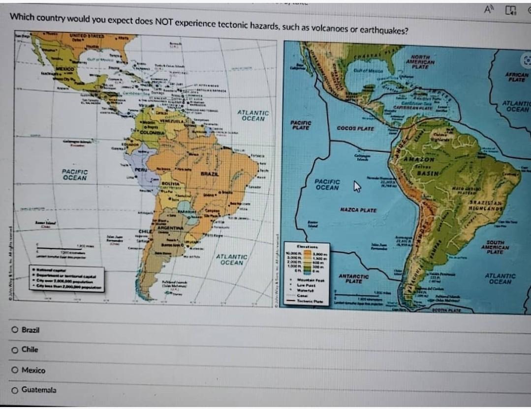 Solved 1. The continents of North and South America are | Chegg.com
