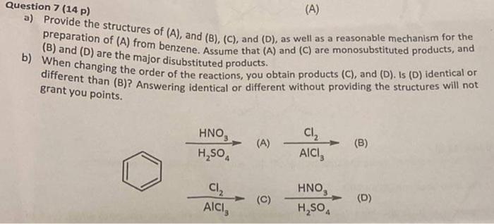Solved a) Provide the structures of (A), and (B), (C), and | Chegg.com