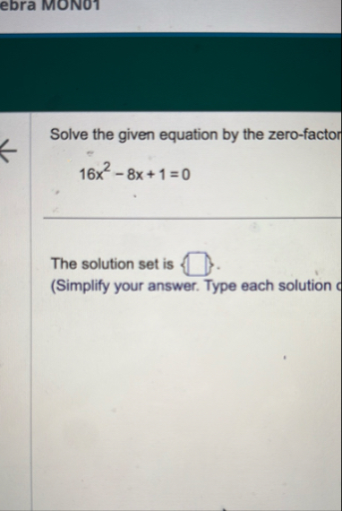 Solved Solve the given equation by the | Chegg.com