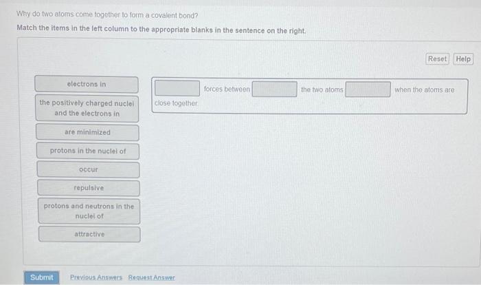 Solved Why do two atoms come together to form a covalent | Chegg.com