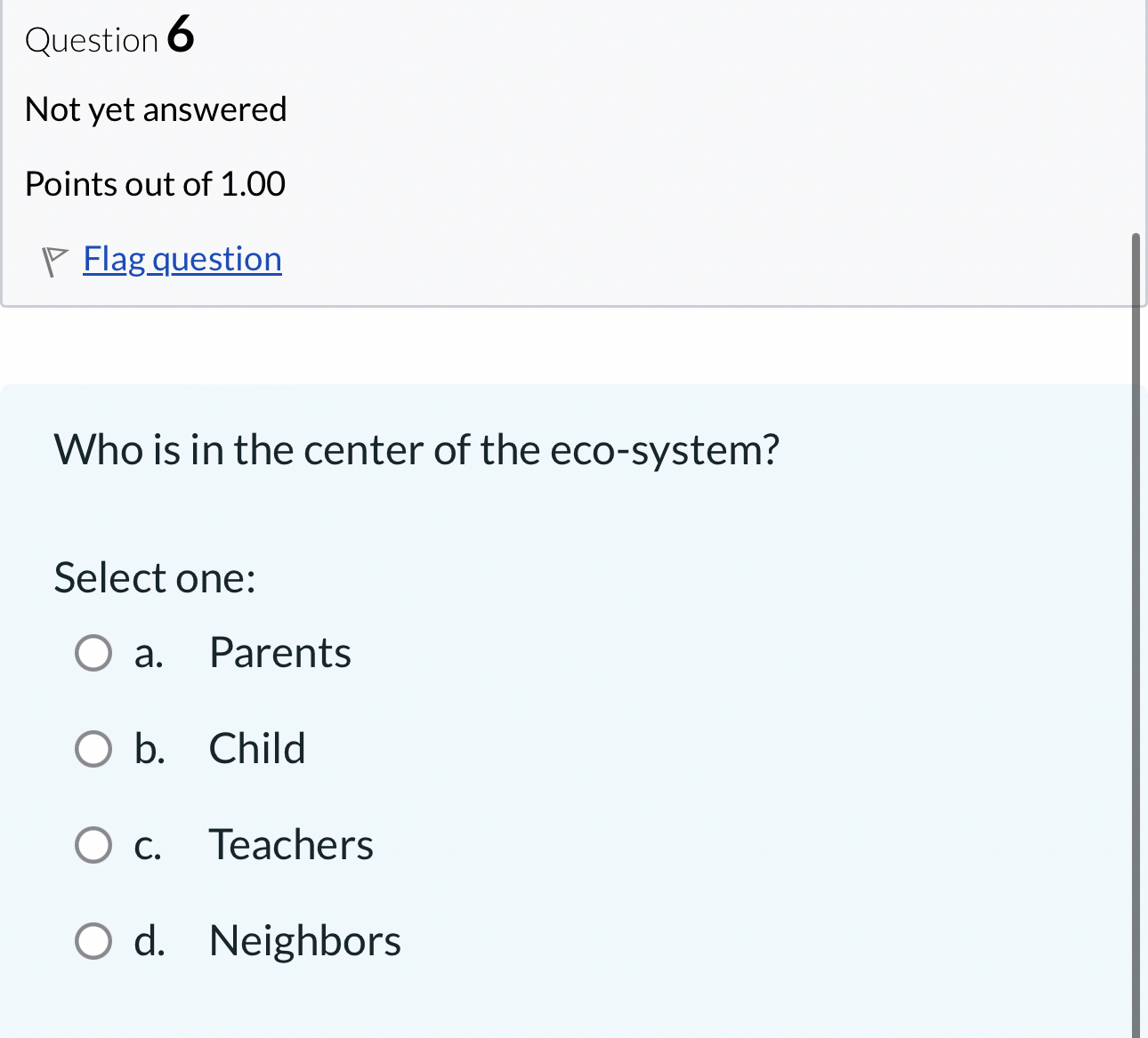 Solved Question 6Not yet answeredPoints out of 1.00P | Chegg.com
