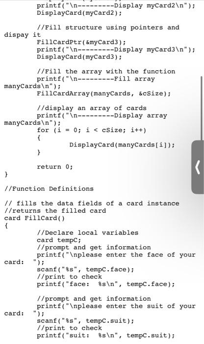 Solved For this assignment you will change the card.c code | Chegg.com