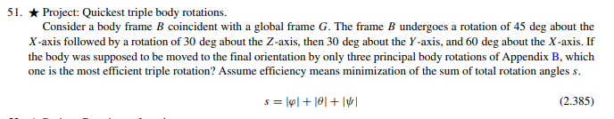 Solved 51. \( \star \) ﻿Project: Quickest triple body | Chegg.com