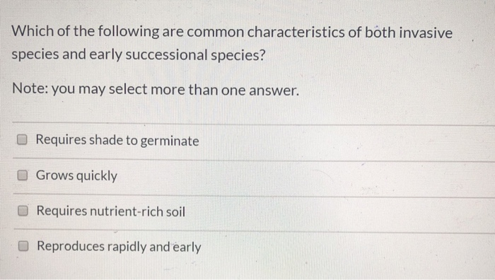 Solved Which of the following are common characteristics of | Chegg.com